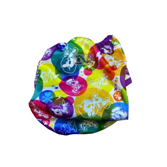 Tokidoki X Kangacare One Size Cloth‎ Diaper Cover With Rainbow Animal Print - Picture 2 of 4